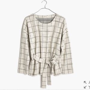 Madewell Windowpane Tie-Front